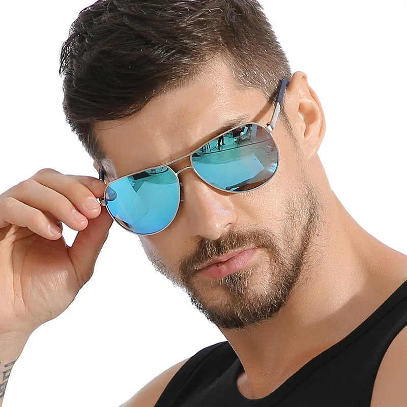 Мужские солнцезащитные очки Ruosyling классические металлические поляризационные TR