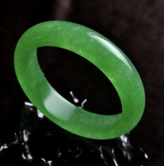 Фото Chinese Natural Green Hetian Nephrite Jade Bangle Bracelet Fashion Temperament Jewelry Gems Accessories Gifts Wholesale | Украшения и