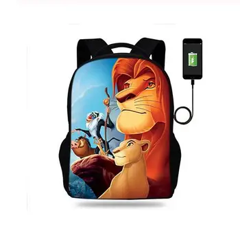 Cartoon Lion King Print USB Port backpack Kids Children School Bag For teenager Boys&Girls Travel Daily backpack
Cartoon Lion King Print USB Port backpack Kids Children School Bag For teenager Boys&Girls Travel Daily backpack