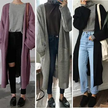 HOT Womens Cardigan Outwear Warm Long Sleeve Knitted Sweater Trench Coat Jacket
HOT Womens Cardigan Outwear Warm Long Sleeve Knitted Sweater Trench Coat Jacket