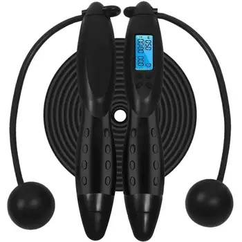 Digital Counting Speed Jump Rope For Fitness Training Adjustable Weighted Skipping Rope With Sound Reminder And Calories Counter