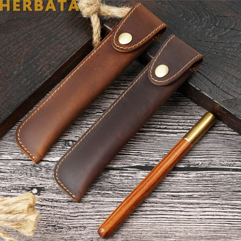 1PC Genuine Leather Pen Holder Retro Handmade Cowhide Pen Case Portable Vintage Pen Bag Pen Protector Office School Stationery
1PC Genuine Leather Pen Holder Retro Handmade Cowhide Pen Case Portable Vintage Pen Bag Pen Protector Office School Stationery