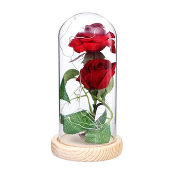 Red Silk Rose and Led Light in a Glass Dome on A Wooden Base for Wedding Birthday Party Club Decoration
Red Silk Rose and Led Light in a Glass Dome on A Wooden Base for Wedding Birthday Party Club Decoration