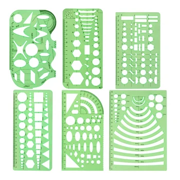 6 Plastic Geometric Stencils Measuring Templates for Office and School, Building Formwork, Drawings Drafting Templates
6 Plastic Geometric Stencils Measuring Templates for Office and School, Building Formwork, Drawings Drafting Templates