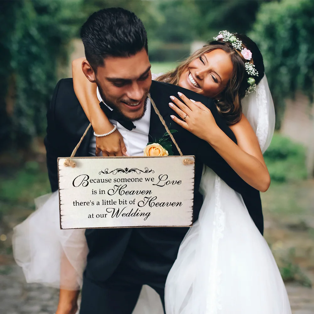 Because Someone We love is in Heaven Wedding Sign Memorial Hanging Plaque Wooden Hanging Board Decoration
Because Someone We love is in Heaven Wedding Sign Memorial Hanging Plaque Wooden Hanging Board Decoration