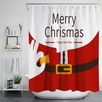 180x180cm Waterproof Shower Curtain Merry Christmas Santa Claus Bathroom Curtain Shower Room Bath Curtains Farmhouse Decor
180x180cm Waterproof Shower Curtain Merry Christmas Santa Claus Bathroom Curtain Shower Room Bath Curtains Farmhouse Decor