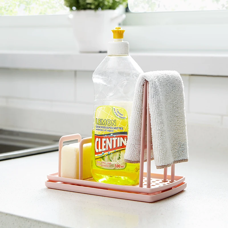 Punch-free countertop storage rack KitchenRag rack, soap sponge rack. Multi-functional storage
Punch-free countertop storage rack KitchenRag rack, soap sponge rack. Multi-functional storage