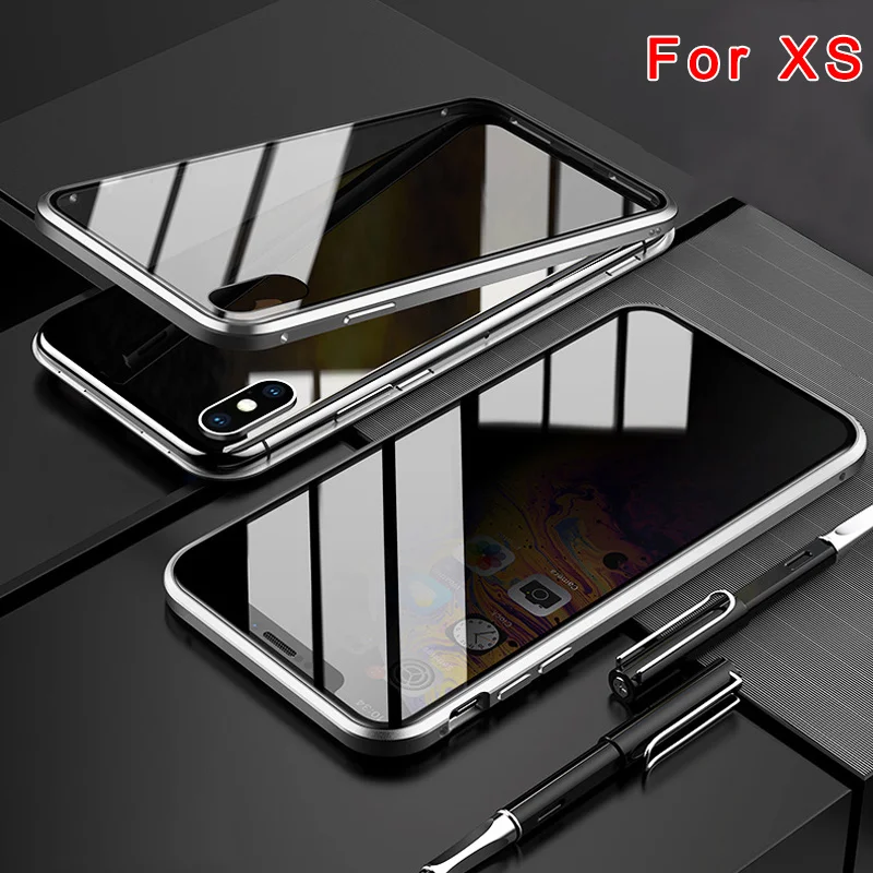 Anti-peep Magnetic Phone Case Protective Case with Double Sides Tempered Glass Screen Protect Film DU55
Anti-peep Magnetic Phone Case Protective Case with Double Sides Tempered Glass Screen Protect Film DU55