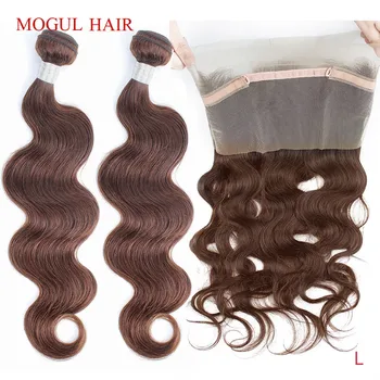 MOGUL HAIR Color 4 Chocolate Brown Brazilian Body Wave 360 Pre-Plucked Lace Frontal with Bundle Remy Human Hair Extension
MOGUL HAIR Color 4 Chocolate Brown Brazilian Body Wave 360 Pre-Plucked Lace Frontal with Bundle Remy Human Hair Extension
