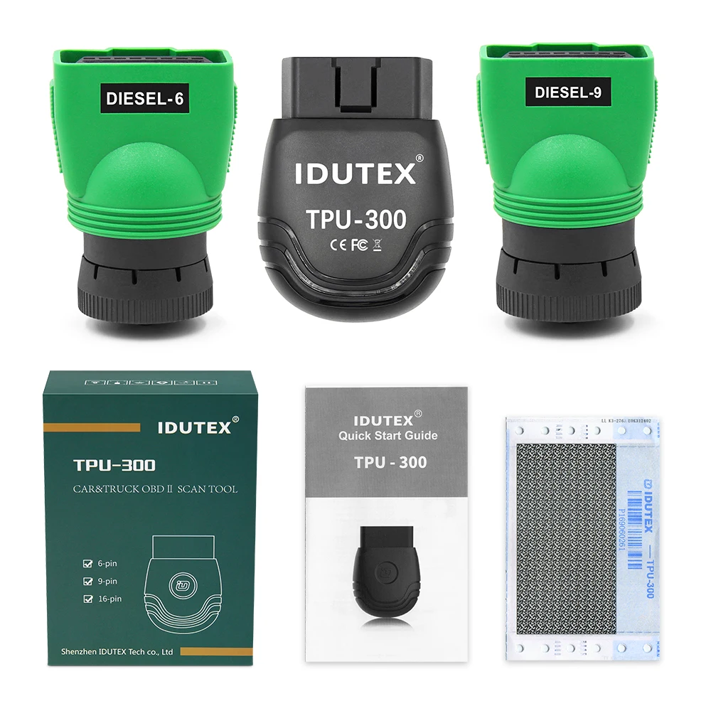 XTUNER Vpecker IDUTEX TPU300 For 12V 24V Passenger Car Commercial Vehicle OBD2 6/9/Pin HD Heavy Duty TRUCK Car Diagnostic Tool
XTUNER Vpecker IDUTEX TPU300 For 12V 24V Passenger Car Commercial Vehicle OBD2 6/9/Pin HD Heavy Duty TRUCK Car Diagnostic Tool