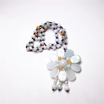 Koraba Natural Emerald Jadeite Round Beads Gemstone Flower Necklace 
Koraba Natural Emerald Jadeite Round Beads Gemstone Flower Necklace
