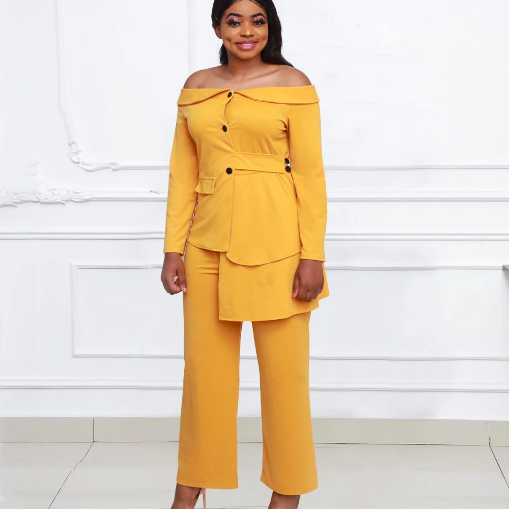 African Clohtes For Women 2 Piece Sets 2021 New Arrival Spring Summer Two Pieces Sets Slash Neck Top Pants Africa Clothing
African Clohtes For Women 2 Piece Sets 2021 New Arrival Spring Summer Two Pieces Sets Slash Neck Top Pants Africa Clothing