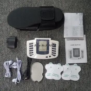 

Jr-309r New Russian Button Electrical Muscle Stimulator Body Relax Muscle Massager Pulse Tens Acupuncture Therapy +16pads