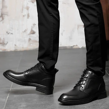 Genuine leather men boots plus size high quality winter shoes men keep warm plush men snow boots shoes
Genuine leather men boots plus size high quality winter shoes men keep warm plush men snow boots shoes