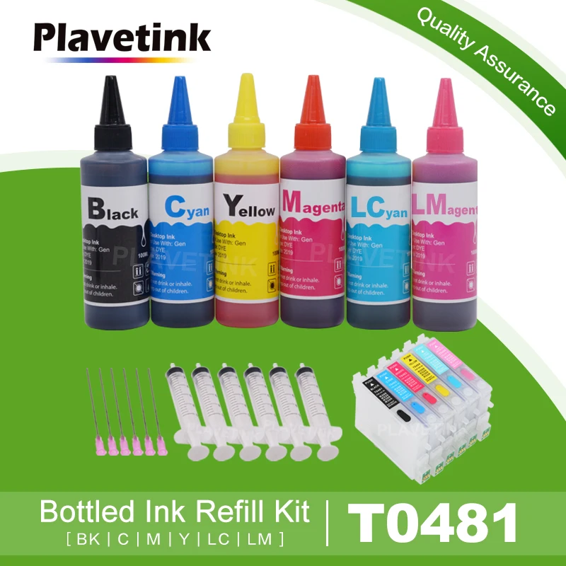 Чернильный картридж Plavetink T0481-T0486 для Epson Stylus Photo R200, R220, R300, R300M, R320, R340, RX500 +, флакон 6 × 100 мл, набор для пополнения чернил
Чернильный картридж Plavetink T0481-T0486 для Epson Stylus Photo R200, R220, R300, R300M, R320, R340, RX500 +, флакон 6 × 100 мл, набор для пополнения чернил