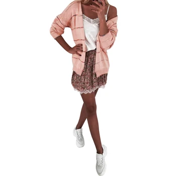 Elegant Women Cardigan Coat for Streetwear Patchwork Design V-Neck Long Sleeve Striped Sweaters Autumn Winter Slim Knitted Coats
Elegant Women Cardigan Coat for Streetwear Patchwork Design V-Neck Long Sleeve Striped Sweaters Autumn Winter Slim Knitted Coats