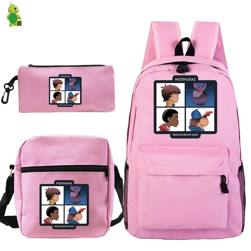 Mochila Stranger Things Pink Backpack 3pcs/set School Bags for Teenage Girls Boy Travel Backpack Women Backpacks+handbag+pen Bag
Mochila Stranger Things Pink Backpack 3pcs/set School Bags for Teenage Girls Boy Travel Backpack Women Backpacks+handbag+pen Bag