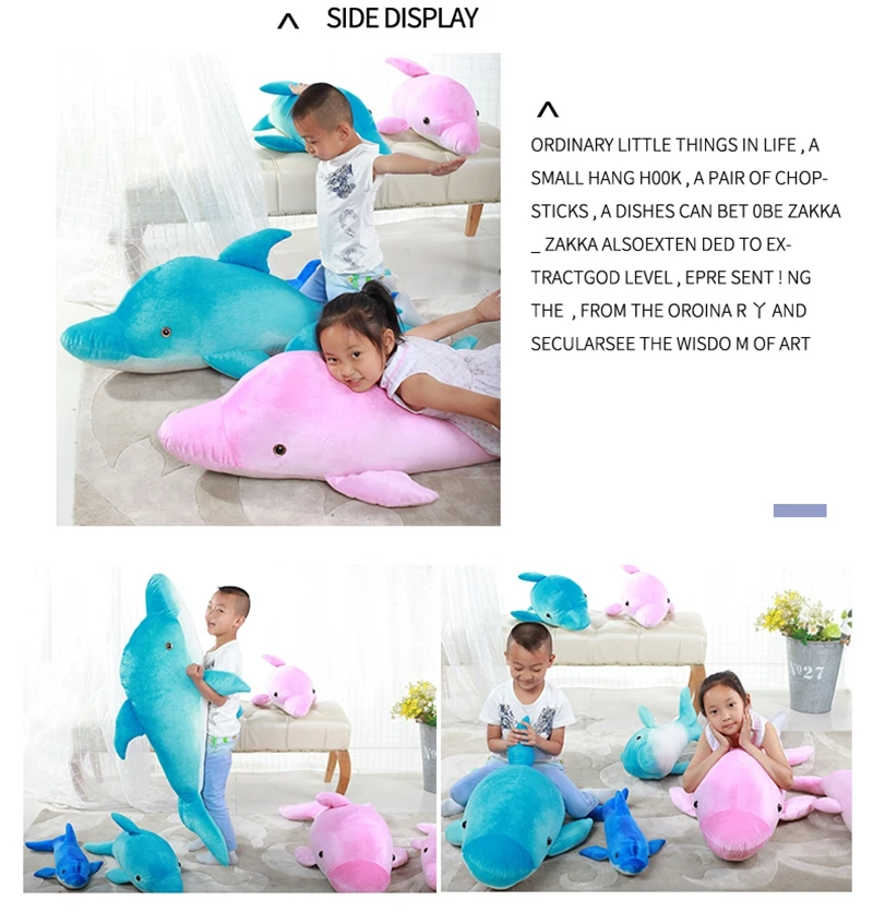 Dorimytrader Giant 115cm Animal Dolphin Plush Pillow Soft Stuffed Simulaion Dolphins Doll Cartoon Toy Kids Christmas Gift 41inch DY61657 (4)