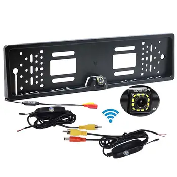 Wireless Night Vision IR Rear View camera EU License Plate Frame Car Reverse Camera waterproof Back Up Camera for monitor gps
Wireless Night Vision IR Rear View camera EU License Plate Frame Car Reverse Camera waterproof Back Up Camera for monitor gps