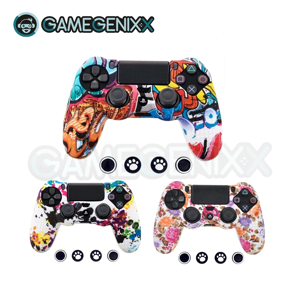 Anti Slip Soft Silicone Case Protective Skin Cover for Playstation 4 Slim Pro Controller Daulshock 4 with 4 Thumb Grip Caps
Anti Slip Soft Silicone Case Protective Skin Cover for Playstation 4 Slim Pro Controller Daulshock 4 with 4 Thumb Grip Caps