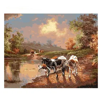 DIY Oil Painting Paint By Numbers Kits with Brushes Acrylics Painting Kits on C
DIY Oil Painting Paint By Numbers Kits with Brushes Acrylics Painting Kits on C