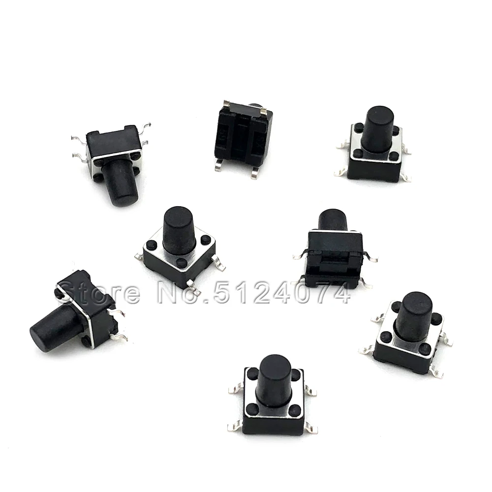 100pcs/lot 6X6X8mm touch switch SMD 4pin 6*6*8MM micro switch/key push button switch
100pcs/lot 6X6X8mm touch switch SMD 4pin 6*6*8MM micro switch/key push button switch