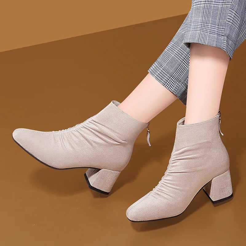 Chunky-Heel Thin Short Boots Women's 2019 Autumn And Winter New Style Martin Boots Ankle Boots plus Velvet Boots WOMEN'S Shoes O
Chunky-Heel Thin Short Boots Women's 2019 Autumn And Winter New Style Martin Boots Ankle Boots plus Velvet Boots WOMEN'S Shoes O