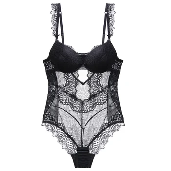 Bodysuit Women Lace Ruffles Straps Padded bra Underwire Lingere femme Push Up Queen Bottom Closure Cotton Crotch 
Bodysuit Women Lace Ruffles Straps Padded bra Underwire Lingere femme Push Up Queen Bottom Closure Cotton Crotch