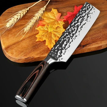Forged pickle knife Stainless steel hand knife Household knife Cutting meat slice knife Hammer knife sharp pickle
Forged pickle knife Stainless steel hand knife Household knife Cutting meat slice knife Hammer knife sharp pickle