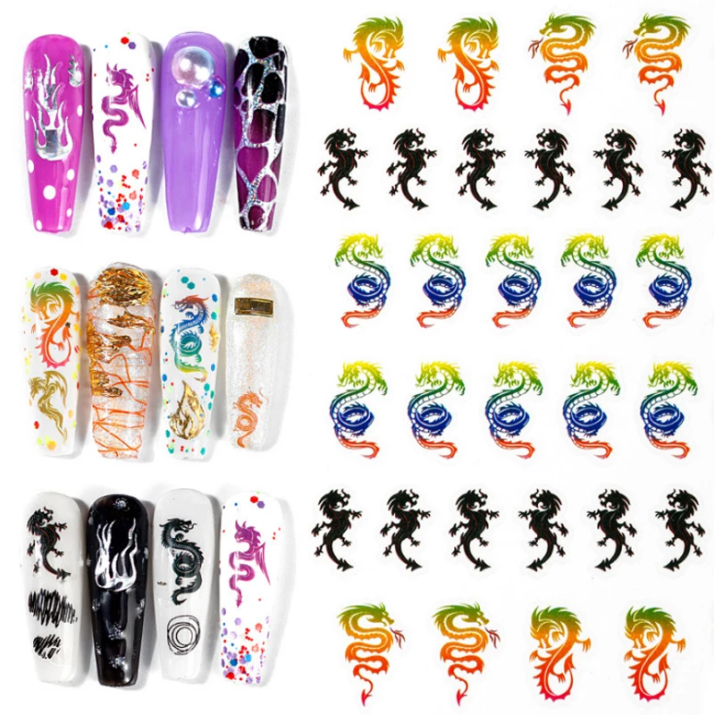 Newest Dragon 3D Nail Sticker Red Black Dragon Design Self Adhesive Stickers Decals Slide DIY Manicure Nails Art Decorations
Newest Dragon 3D Nail Sticker Red Black Dragon Design Self Adhesive Stickers Decals Slide DIY Manicure Nails Art Decorations