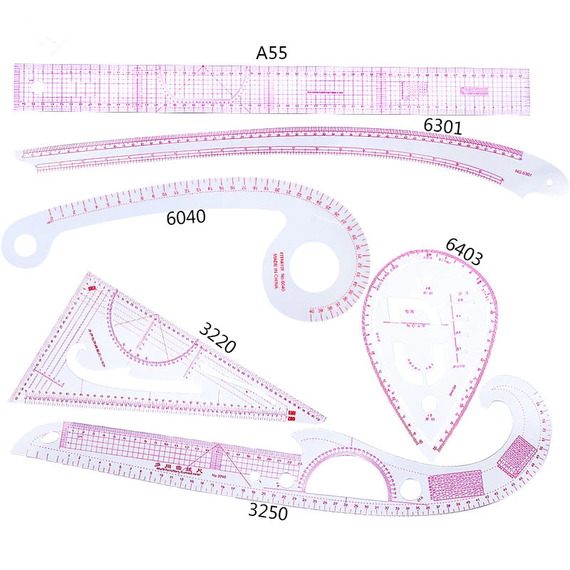 LMDZ French Curve Sewing Ruler Set Multi-functional Cutting Ruler Clothing Sample Metric Yardstick Fashion Design Pattern Tools
LMDZ French Curve Sewing Ruler Set Multi-functional Cutting Ruler Clothing Sample Metric Yardstick Fashion Design Pattern Tools