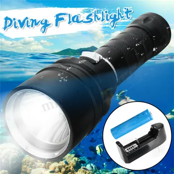 50000LM T6 L2 LED Diving Flashlight Underwater 100M Scuba Torch Lamp With Charger For Outdoor Camping Hiking
50000LM T6 L2 LED Diving Flashlight Underwater 100M Scuba Torch Lamp With Charger For Outdoor Camping Hiking
