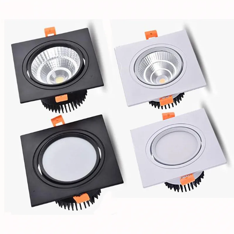 4-types-Square-Dimmable-ceiling-recessed-LED-downlights-Ceiling-Lamp-7w-9w-12w-15w18w-AC110-220V