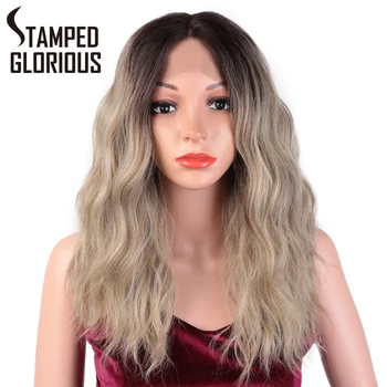 Stamped Glorious Hand Tied Lace Front Wig Ombre Brown/Blonde Wavy Synthetic Wigs Middle Parting Daily Use Wig Heat Resistant
Stamped Glorious Hand Tied Lace Front Wig Ombre Brown/Blonde Wavy Synthetic Wigs Middle Parting Daily Use Wig Heat Resistant