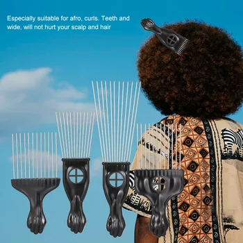 4PCS Black Comb Set Metal Afro Hair Style Comb Salon Home Tools Curly Hair Black Suit Steel Needle Comb Hairdressing Tools
4PCS Black Comb Set Metal Afro Hair Style Comb Salon Home Tools Curly Hair Black Suit Steel Needle Comb Hairdressing Tools
