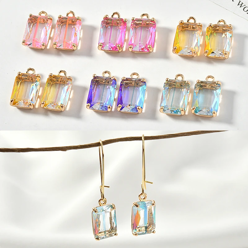 Contrast color two-color gradient color crystal mosaic square cut pendant diy handmade earrings necklace material accessories
Contrast color two-color gradient color crystal mosaic square cut pendant diy handmade earrings necklace material accessories