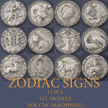 12 files zodiac culture sign relief STL format CNC router carving Aspire ArtCAM Type3 design 3D files
12 files zodiac culture sign relief STL format CNC router carving Aspire ArtCAM Type3 design 3D files