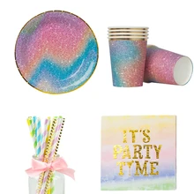 65pcs/set It's Party Time Theme Disposable Tableware Paper Plate Cup Napkin Straw Happy Birthday Party Baby Shower Decoraiton
65pcs/set It's Party Time Theme Disposable Tableware Paper Plate Cup Napkin Straw Happy Birthday Party Baby Shower Decoraiton