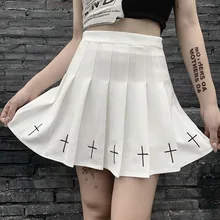 Cool Girl Sexy Punk Cross Print Pleated Skrit Women Gothic High Waist Mini Skirts Black White Basic All-Match Chic Short Dress
Cool Girl Sexy Punk Cross Print Pleated Skrit Women Gothic High Waist Mini Skirts Black White Basic All-Match Chic Short Dress