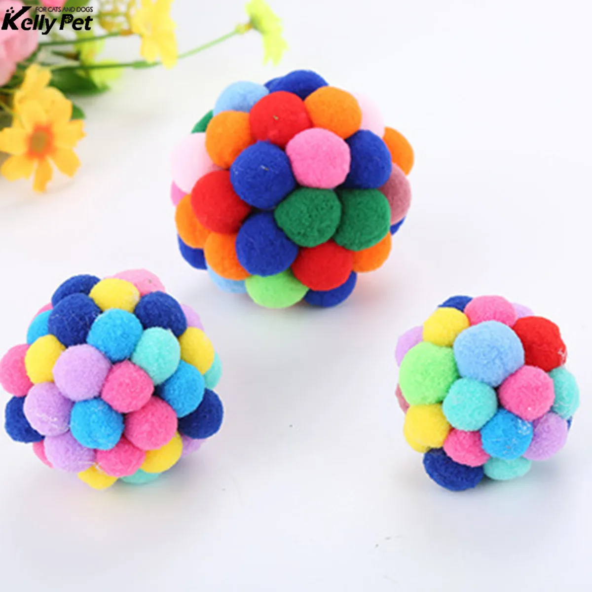 Plush Bouncy Ball Pet Cat Toy Colorful Handmade Bells Built-In Catnip Interactive Toy Cat nature Mice Animal Toys Three size
Plush Bouncy Ball Pet Cat Toy Colorful Handmade Bells Built-In Catnip Interactive Toy Cat nature Mice Animal Toys Three size