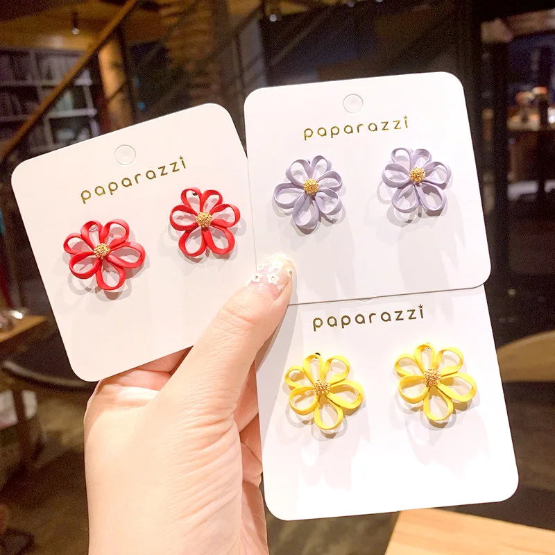 2019 Korean New Design Fashion Jewelry Sweet Openwork Flower Earrings Color Painted Statement Vacation Party Earrings for women
2019 Korean New Design Fashion Jewelry Sweet Openwork Flower Earrings Color Painted Statement Vacation Party Earrings for women