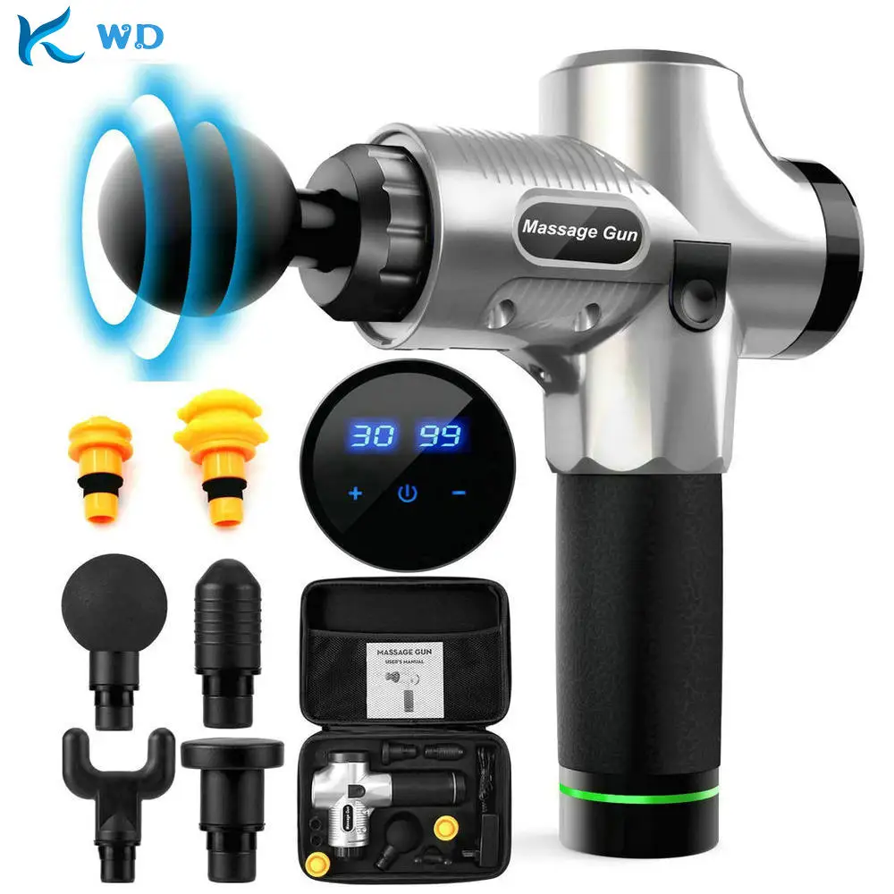 24V LCD Touch Muscle Massage Gun Electric Body Massager Vibration Fitness Equipment for Pain Relief Body Relax Tissue Muscle
24V LCD Touch Muscle Massage Gun Electric Body Massager Vibration Fitness Equipment for Pain Relief Body Relax Tissue Muscle