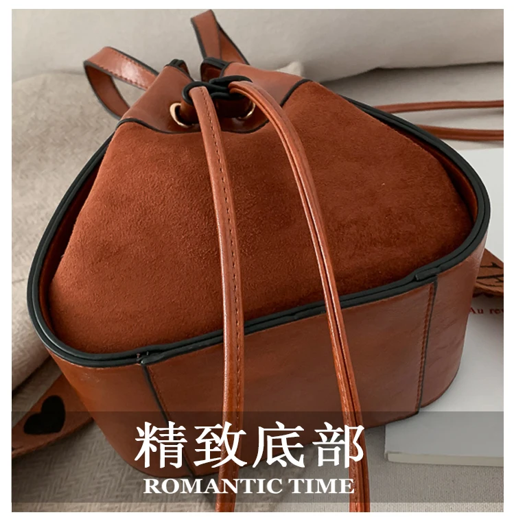 vintage casual buckets bag for women designer letter shoulder bags luxury pu leather drawstring crossbody bag lady small purses vintage casual buckets bag for women designer letter shoulder bags luxury pu leather drawstring crossbody bag lady small purses