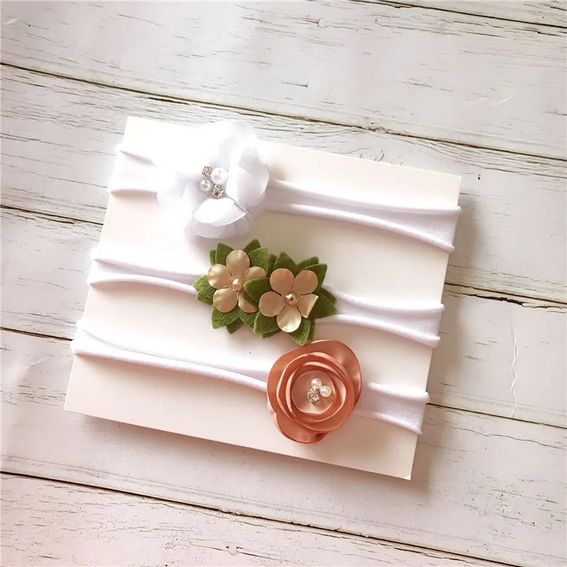 small flower baby nylon headbands newborn girls hair accessories (15)