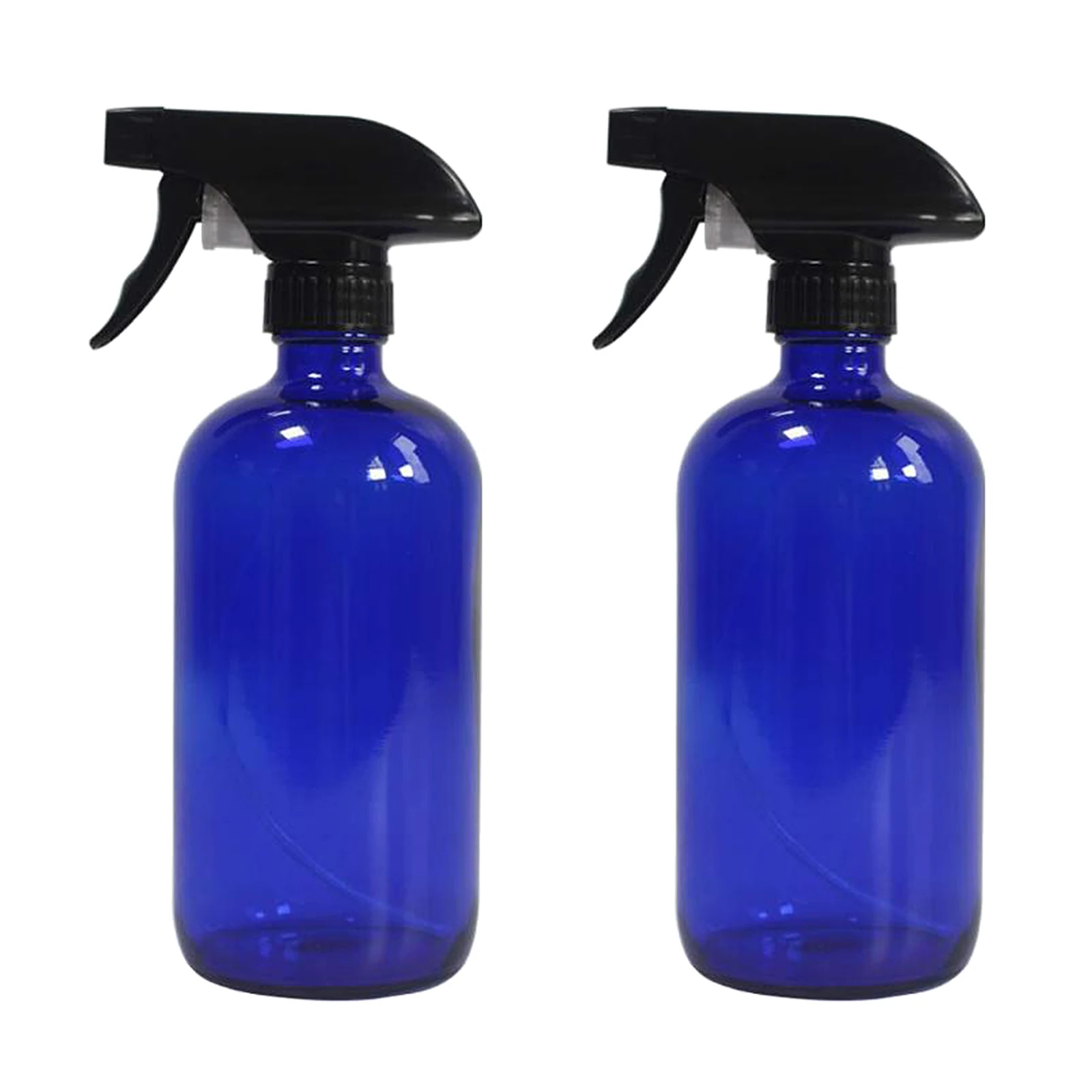 2pcs 250/500ml Boston Empty Amber/Blue Glass Spray Bottles Container Trigger Spray Bottles Mister Bottles Refillable Bottles