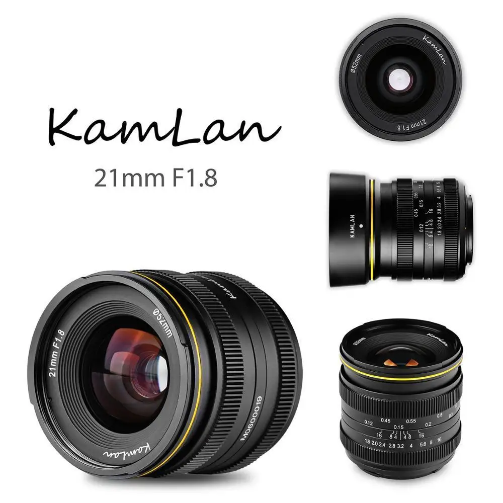 Kamlan 21mm F1.8 Portable Waterproof Mirrorless Camera Manual Fix Focus Prime Lens for Canon EOS-M for Sony E for Fuji FX/ M4/3
Kamlan 21mm F1.8 Portable Waterproof Mirrorless Camera Manual Fix Focus Prime Lens for Canon EOS-M for Sony E for Fuji FX/ M4/3