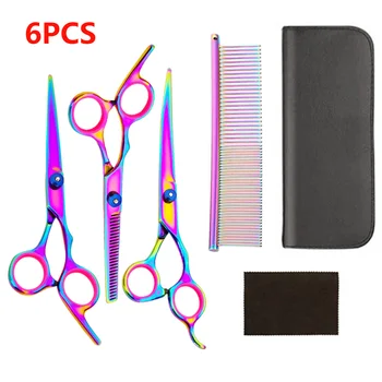6/7 In Colorful Hairdressing Haircut Scissors Kits Sets Professional Sharp Salon Flat Shear Tooth Scissors Thinning Set
6/7 In Colorful Hairdressing Haircut Scissors Kits Sets Professional Sharp Salon Flat Shear Tooth Scissors Thinning Set