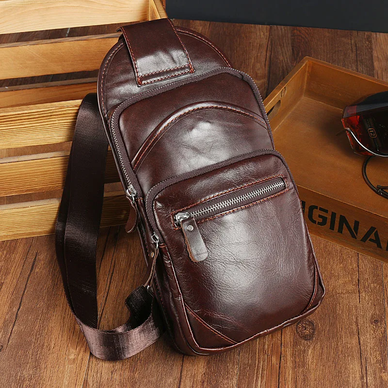 Spring Men Chest Pack MEN'S Real-leather Bag Small Waist Pack Korean-style Casual Full-grain Leather Verticle Bag Hair
Spring Men Chest Pack MEN'S Real-leather Bag Small Waist Pack Korean-style Casual Full-grain Leather Verticle Bag Hair