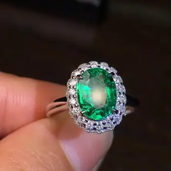 P325 Emerald Ring Fine Jewelry 18K Gold Jewelry 1.68ct Vivid Green Emerald Gemstone Diamonds Female Wedding Engagement Rings
P325 Emerald Ring Fine Jewelry 18K Gold Jewelry 1.68ct Vivid Green Emerald Gemstone Diamonds Female Wedding Engagement Rings