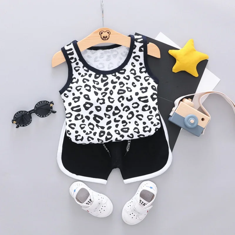 2Pcs/Set Summer Children Baby Boys Cotton Casual Sleeveless Leopard Vest Tops+Shorts Suits
2Pcs/Set Summer Children Baby Boys Cotton Casual Sleeveless Leopard Vest Tops+Shorts Suits